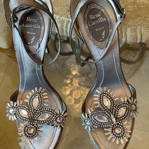 Rene Caovilla Elegance Ankle Strap Crystals EU 38